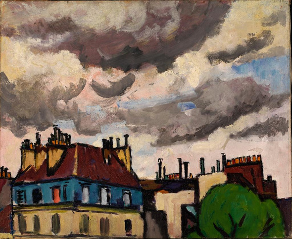 Rooftops And Clouds, Paris (1910) By Henry Lyman Sa√øen (PRT_8844) - Canvas Art Print - 26in X 21in
