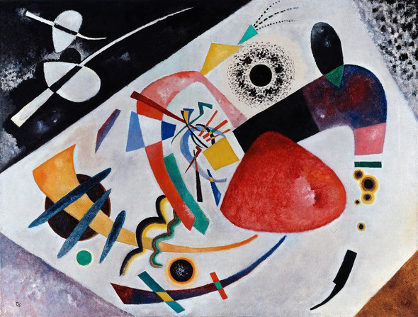 Red Spot II (1921) By Wassily Kandinsky (PRT_8745) - Canvas Art Print - 23in X 18in