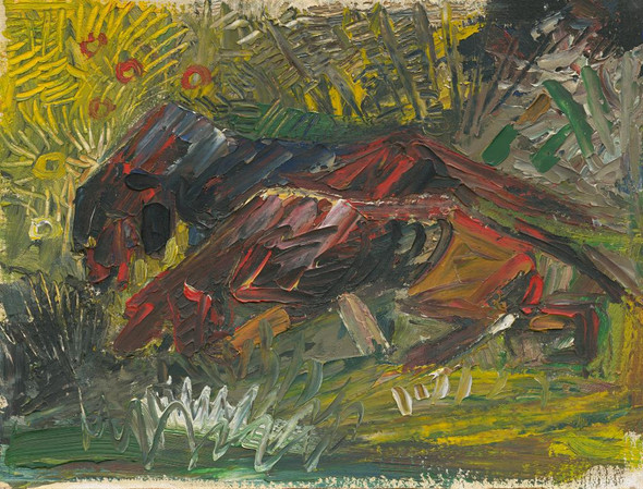Hunting Dogs (1930) By Arnold Peter Weisz Kub√≠nƒçan (PRT_8879) - Canvas Art Print - 28in X 22in