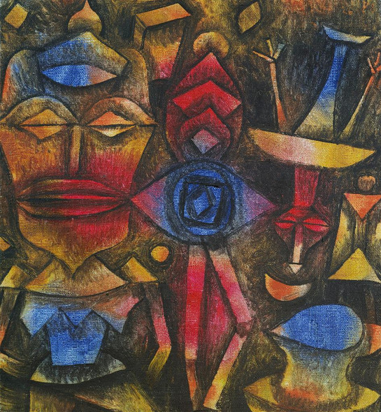 Collection Of Figurines (1926) By Paul Klee (PRT_8863) - Canvas Art Print - 20in X 21in
