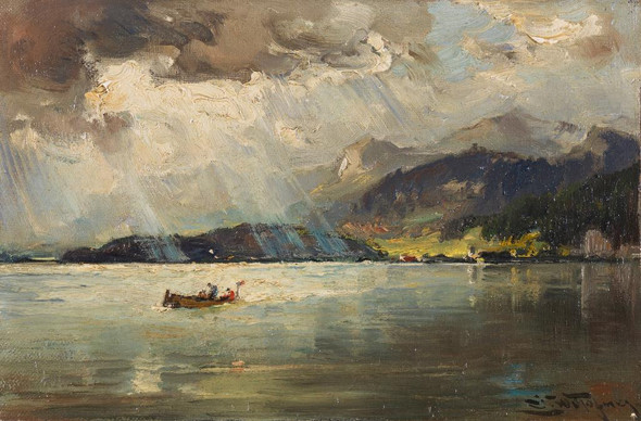 Am W√∂rthersee (1910) By Joseph Wopfner (PRT_8919) - Canvas Art Print - 28in X 19in
