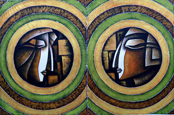 Romance03 - 36in X 24in,RAJMER25_3624,Acrylic Colors,Lovers,Love,Couple - Buy Paintings online in India
