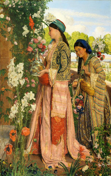 Lilium Auratum (1871) By John Frederick Lewis (PRT_9039) - Canvas Art Print - 16in X 25in