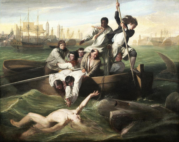 Watson And The Shark (1778) By John Singleton Copley (PRT_9060) - Canvas Art Print - 23in X 18in
