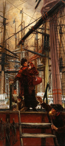 Emigrants By James Tissot  (PRT_9064) - Canvas Art Print - 14in X 31in