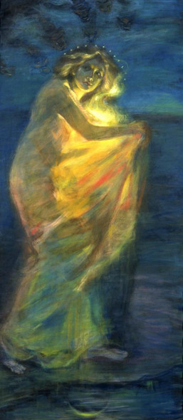 Woman Clothed With The Sun (1904) By Alice Pike Barney (PRT_9083) - Canvas Art Print - 10in X 22in