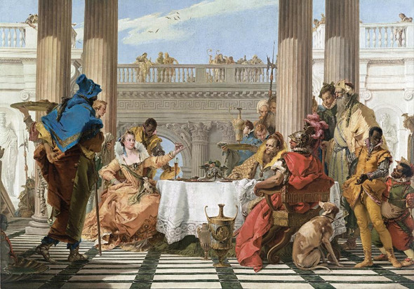 The Banquet Of Cleopatra By Giovanni Battista Tiepolo (PRT_9141) - Canvas Art Print - 33in X 23in