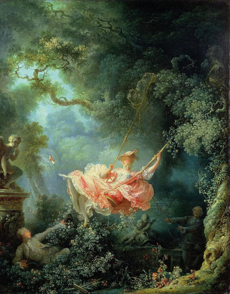 Happy Accidents On The Swing (1767) By Jean-Honor√© Fragonard (PRT_9148) - Canvas Art Print - 22in X 28in