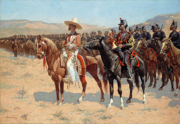 The Mexican Major (1889) By Frederic Remington (PRT_9124) - Canvas Art Print - 18in X 13in