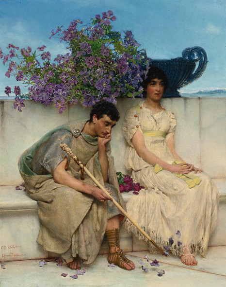 An Eloquent Silence By Lawrence Alma-Tadema (PRT_9157) - Canvas Art Print - 19in X 24in