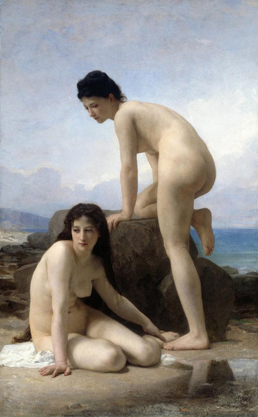 The Bathers (1884) By WilliamAdolphe Bouguereau (PRT_9213) - Canvas Art Print - 24in X 38in