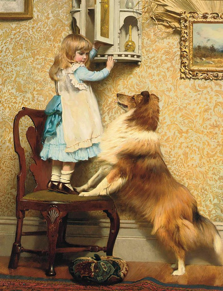 A Secret Place (1892) By Charles Burton Barber (PRT_9241) - Canvas Art Print - 20in X 27in