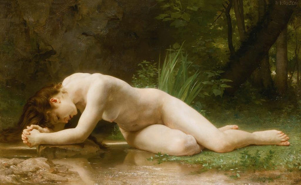 Biblis By William Adolphe Bouguereau (PRT_9280) - Canvas Art Print - 27in X 17in