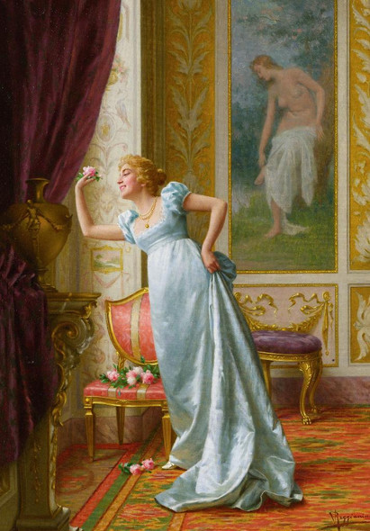 The Attraction By Vittorio Reggianini (PRT_9307) - Canvas Art Print - 17in X 25in