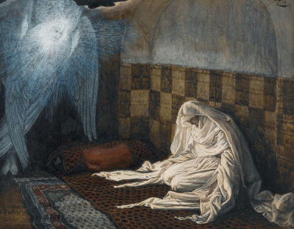 The Annunciation (1886 1894) By James Tissot (PRT_9361) - Canvas Art Print - 11in X 8in