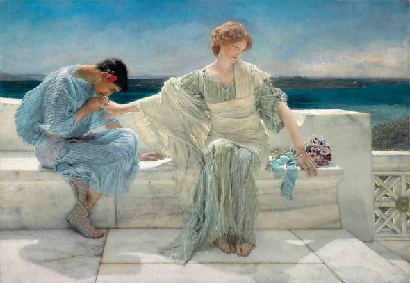 Ask Me No More By Lawrence Alma Tadema (PRT_9382) - Canvas Art Print - 29in X 20in