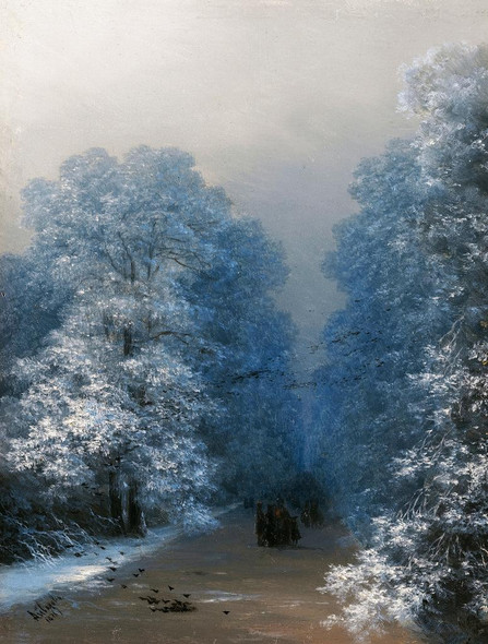 Winter Landscape (1876) By Ivan Konstantinovich Aivazovsky (PRT_9409) - Canvas Art Print - 18in X 24in