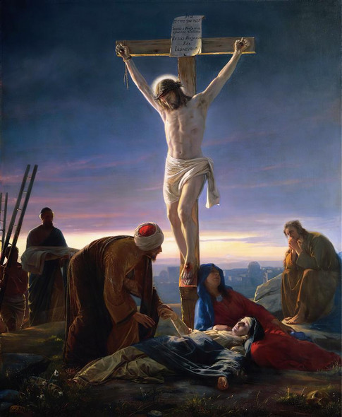 Christ On The Cross (1870) By Carl Bloch (PRT_9442) - Canvas Art Print - 18in X 22in