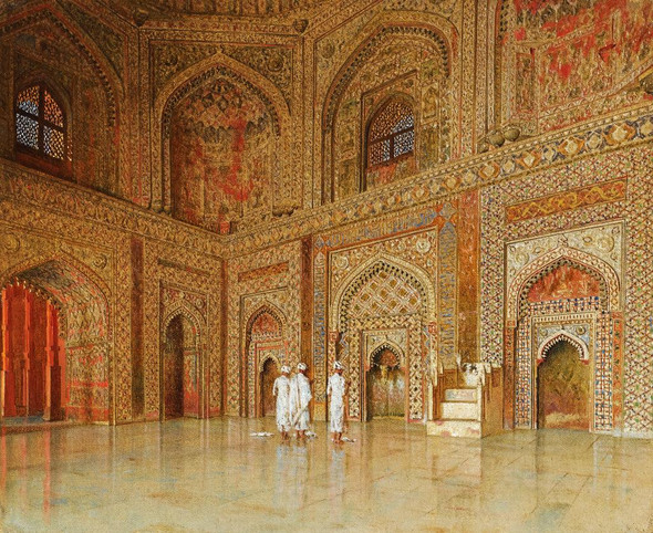 The Chief Mosque In Futtehpore Sikri (1880) By Vasily Vasilevich Vereshchagin (PRT_9509) - Canvas Art Print - 23in X 19in
