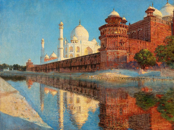 The Taj Mahal, Evening By Vasily Vasilevich Vereshchagin (PRT_9511) - Canvas Art Print - 23in X 17in