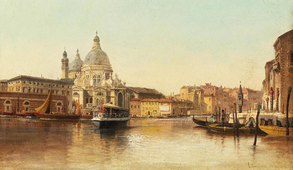 Venedig, Kanal Grande Mit Blick Auf Santa Maria Della Salute By Karl Kaufmann (PRT_9626) - Canvas Art Print - 23in X 13in