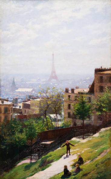 Fragment Of The Panorama Of Paris (1893) By Ludwik De Laveaux (PRT_9608) - Canvas Art Print - 16in X 25in