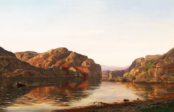 Morning In Ny Hellesund (1885) By Amaldus Nielsen (PRT_9619) - Canvas Art Print - 29in X 19in