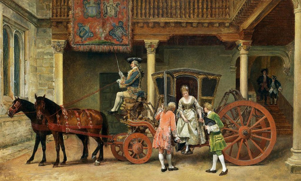 Der Besuch (1871) By Ignacio De Le√≥n Y Escosura (PRT_9713) - Canvas Art Print - 34in X 21in