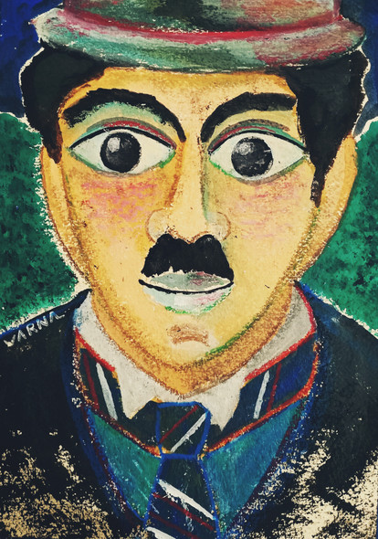 Charlie Chaplin (PRT_8079_59354) - Canvas Art Print - 11in X 16in