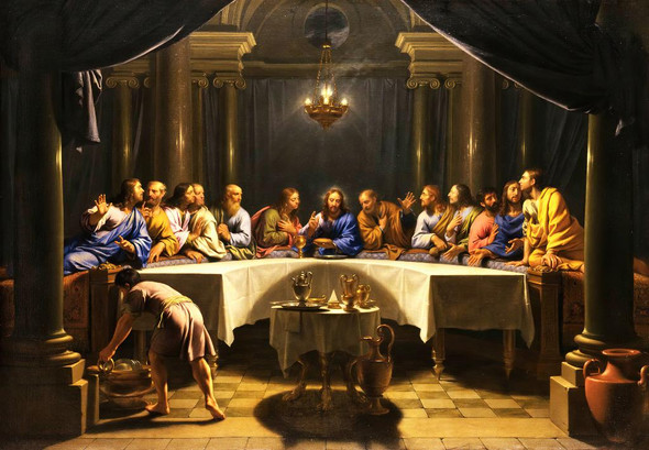 The Last Supper (1678) By Jean Baptiste De Champaigne (PRT_9796) - Canvas Art Print - 25in X 18in