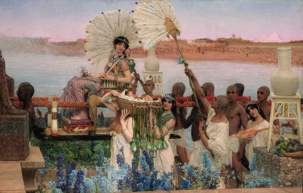 The Finding Of Moses (1904) By Lawrence Alma Tadema (PRT_9838) - Canvas Art Print - 29in X 19in