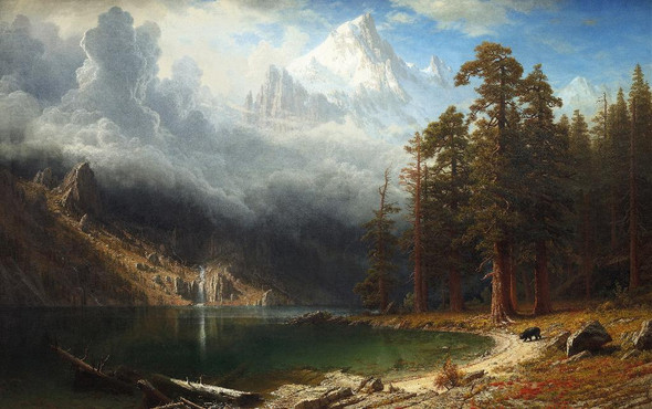 Mount Corcoran (1876) By Albert Bierstadt (PRT_9916) - Canvas Art Print - 23in X 15in