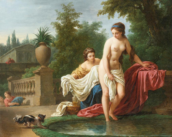 David And Bathsheba (1770) By Louis Jean Fran√ßois Lagren√©e (PRT_10017) - Canvas Art Print - 22in X 17in