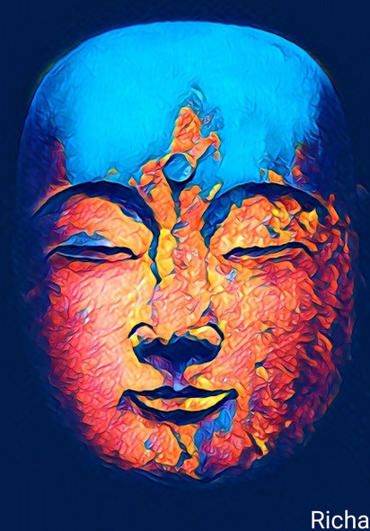 Buddha (PRT_8245_59819) - Canvas Art Print - 20in X 20in