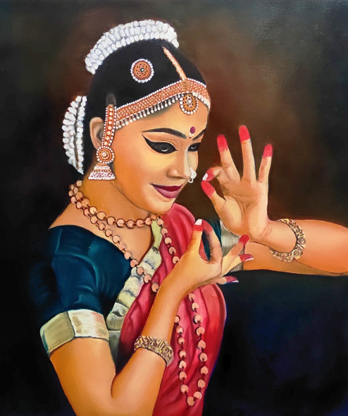 BHARATANATYAM (PRT_7990_60054) - Canvas Art Print - 26in X 30in