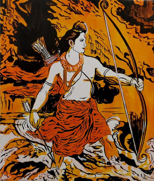 Lord Rama (PRT_7990_60033) - Canvas Art Print - 24in X 30in