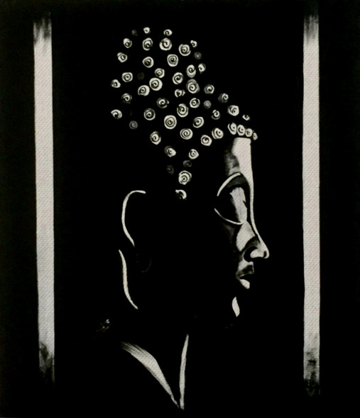 Lord Buddha Shadow Art (PRT_7990_60069) - Canvas Art Print - 24in X 28in