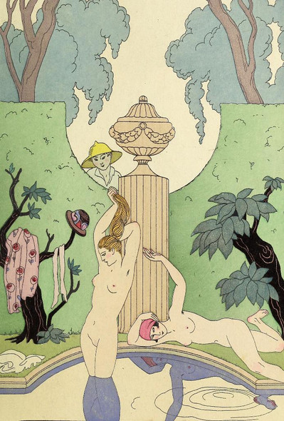 Falbalas Et Fanfreluches, La Luxure (1925) By George Barbier (PRT_10287) - Canvas Art Print - 14in X 20in