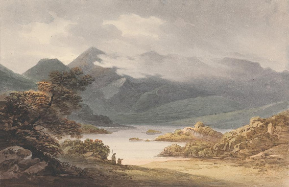 View On The Upper Lake (Ireland) (1806) By Isaac Weld (PRT_10341) - Canvas Art Print - 24in X 15in