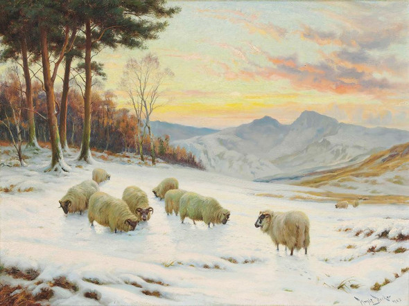 A Winter‚Äôs Evening (1923) By Wright Barker (PRT_10345) - Canvas Art Print - 21in X 16in