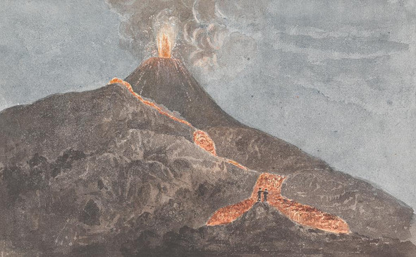 Vesuvius In Eruption (1818) By Isaac Weld (PRT_10392) - Canvas Art Print - 24in X 15in