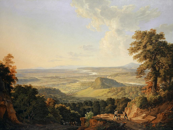 View From The Muttenz Quarry Toward Basel (1811) By Peter Birmann (PRT_10395) - Canvas Art Print - 35in X 27in