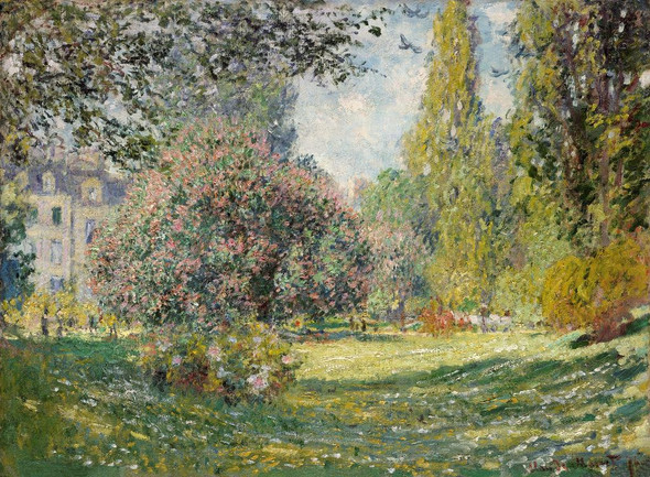 The Parc Monceau (1876) By Claude Monet (PRT_10492) - Canvas Art Print - 22in X 16in