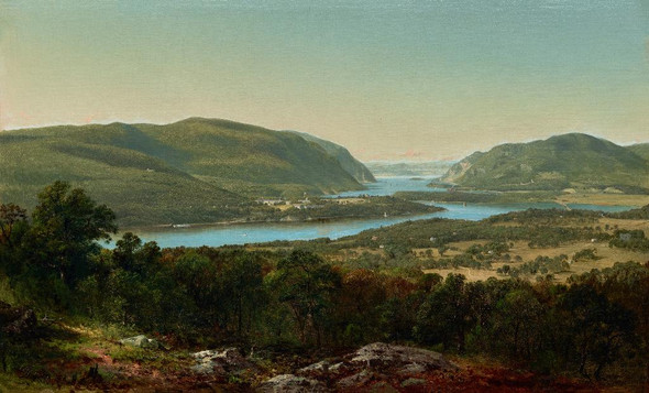 View From Garrison, West Point, New York (1870) By David Johnson  (PRT_10525) - Canvas Art Print - 45in X 28in