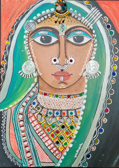 Kalbelia Woman (PRT_8079_60699) - Canvas Art Print - 18in X 24in