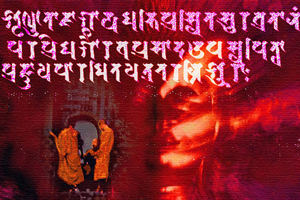 BUDDHIST MONKS (PRT_8320_60908) - Canvas Art Print - 36in X 24in