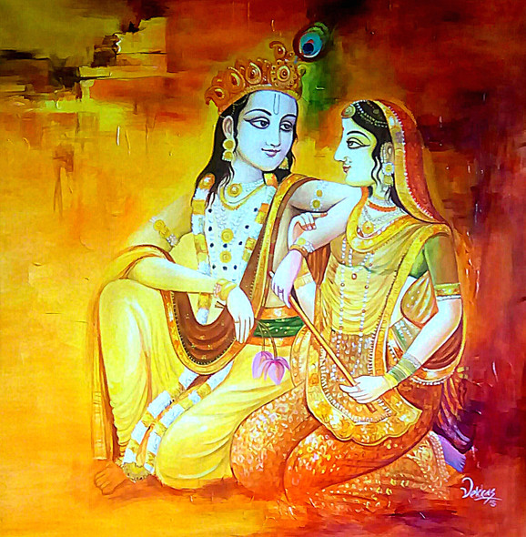 Radha Krishna,Love,Couple,Flute playing