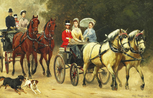Den Kongelige Familie P√• K√∏retur (1879) By Otto Bache (PRT_10645) - Canvas Art Print - 38in X 24in