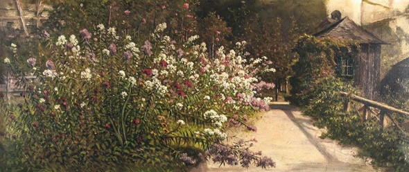 Gartenmotiv Am Nonnberg, Salzburg By Josef Mayburger (PRT_10654) - Canvas Art Print - 25in X 11in