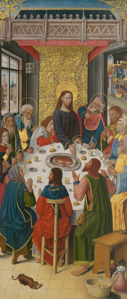 The Last Supper (1490) By French School (PRT_10696) - Canvas Art Print - 10in X 22in